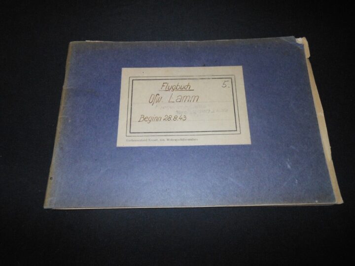 WW2 German Luftwaffe Flugbuch - FLIGHT LOG BOOK #5 - FLIGHT INSTRUCTOR - RARE! - Image 3