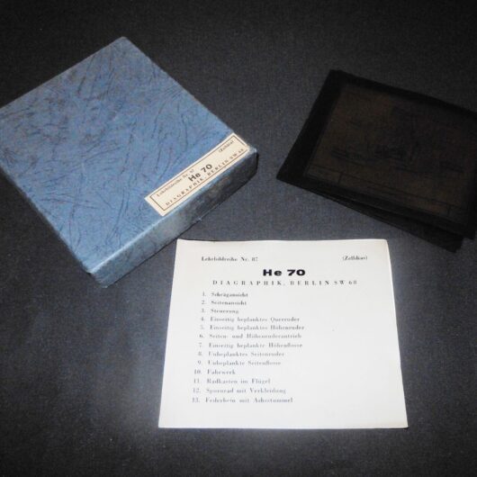 WW2 German Luftwaffe Lehrbild - AIRCRAFT MANUAL TRAINING SLIDES - He70 - RARE!