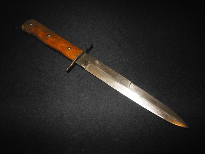 WW2 German Luftwaffe Nahkampfmesser - COMBAT TRENCH KNIFE / DAGGER - "5" - NICE! - Image 6
