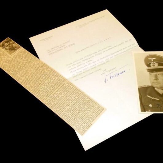 WW2 German Wehrmacht Autograph - GENERAL JOHANNES FRIESSNER - Wartime Signature