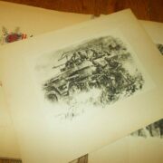 WW2 German Wehrmacht Heer " Panzer Grenadiere " - Pencil Sketches - SUPERB! - Image 6