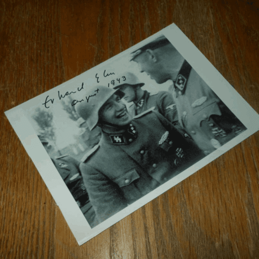 WW2 German Wehrmacht Panzer Autograph - OBERSTURMFUHRER ERHARD GUHRS - NICE!