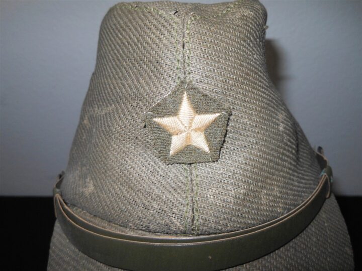 WW2 Imperial Japanese Army - OFFICER SUMMER FIELD SIDE CAP - LATE-WAR - NICE! - Image 8