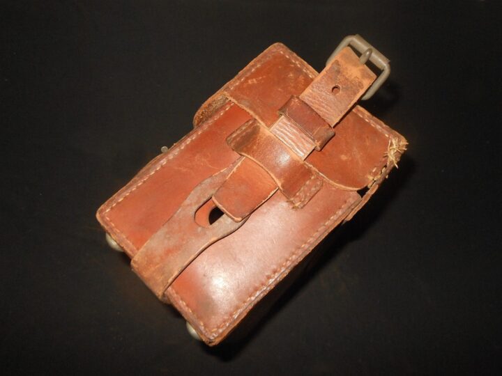 WW2 Imperial Japanese Army - TYPE 92 FIELD TRENCH PHONE LEATHER CASE - NICE! - Image 13