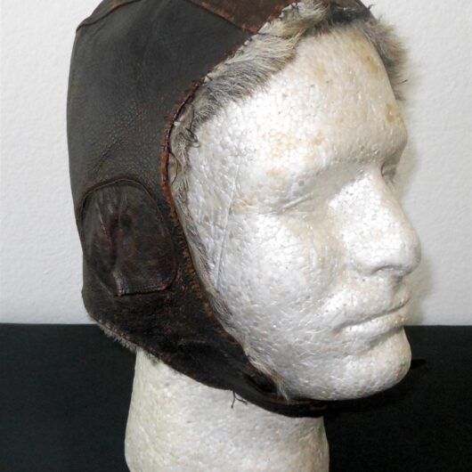 WW2 Imperial Japanese Navy - LEATHER FLIGHT HELMET - WINTER - FOR RESTORATION