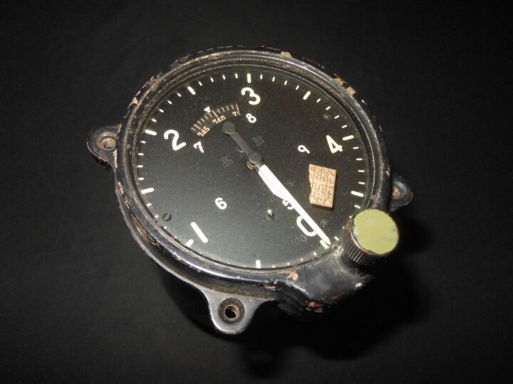 WW2 Imperial Japanese Navy - MODEL 2 PRECISE ALTIMETER - A6M Zero M6A - V. RARE!