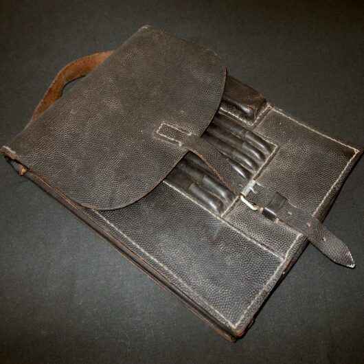 WW2 Luftwaffe Wehrmacht Officer - M35 LEATHER DISPATCH MAP CASE - NICE!