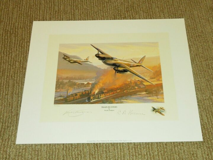 WW2 RAF DH.98 Mosquito - " TRAINBUSTERS " - NICOLAS TRUDGIAN - PRINT - NICE!