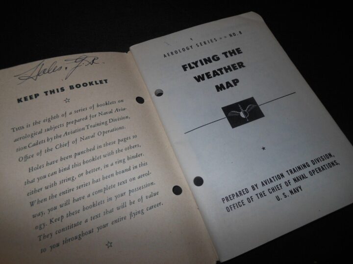 WW2 US Navy Training Handbook - FLYING THE WEATHER MAP - PBY Gunner Vet Estate - Image 4