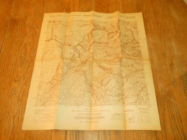 WW II German Army 1:25000 Landekarte - NAVIGATIONAL MAP - ITALY #2 - VERY NICE!