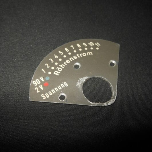 WW II German LW WH KM FuG Funkgerat - RADIO DATA PLATE #2 - TORN KWE PANZER