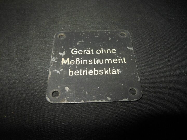 WW II German LW WH KM FuG Funkgerat - RADIO DATA PLATE #8 - TORN KWE PANZER - Image 3