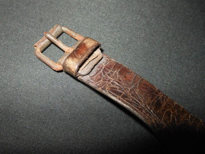 WW1 German Fliegertruppen Aircraft - PILOT LEATHER POCKET WATCH STRAP - RARE! - Image 3