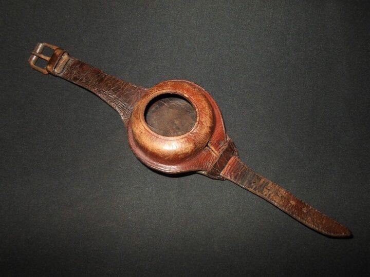 WW1 German Fliegertruppen Aircraft - PILOT LEATHER POCKET WATCH STRAP - RARE!