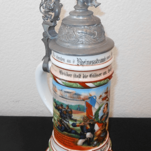 WW1 Imperial Prussian Army - REGIMENTAL STEIN - 6 COMP. INFT. REGT NR. 118 WORMS
