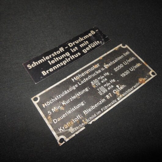 WW2 German Aircraft Typenschild - COCKPIT & ENGINE DATA PLATES - Ju88 A-G - NICE