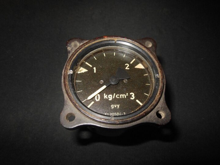 WW2 German Luftwaffe Druckmesser - PRESSURE GAUGE - MW50 - Me109 Fw190 - RARE! - Image 3