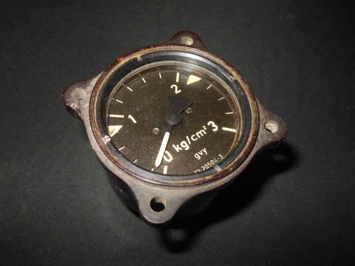 WW2 German Luftwaffe Druckmesser - PRESSURE GAUGE - MW50 - Me109 Fw190 - RARE!