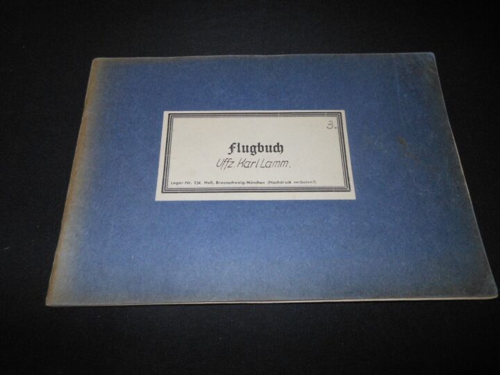 WW2 German Luftwaffe Flugbuch - FLIGHT LOG BOOK #3 - FLIGHT INSTRUCTOR - RARE! - Image 3