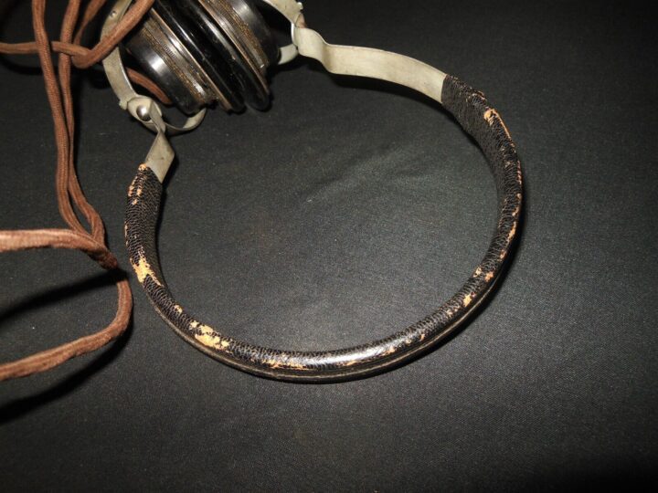 WW2 German Wehrmacht Dfh.a Kopfhörer - RADIO HEADSET EARPHONES - NICE! - Image 5