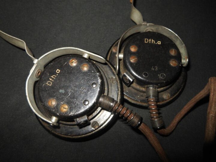 WW2 German Wehrmacht Dfh.a Kopfhörer - RADIO HEADSET EARPHONES - NICE! - Image 6