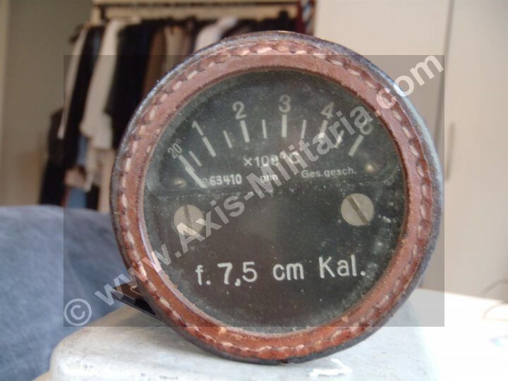 WW2 German Wehrmacht Temp-Anzeiger - FLAK & KWK CANNON TEMPERATURE GAUGE - RARE! - Image 11