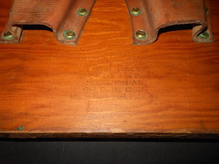 WW2 US Navy Warship - .45 COLT M1911 PISTOL RACK - EMERGENCY BOARDING #2 - RARE! - Image 7
