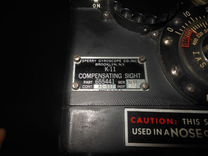 WW2 USAAF Aircraft - SPERRY K-11 COMPENSATING GUNSIGHT - B-17 B-24 - NICE! - Image 11