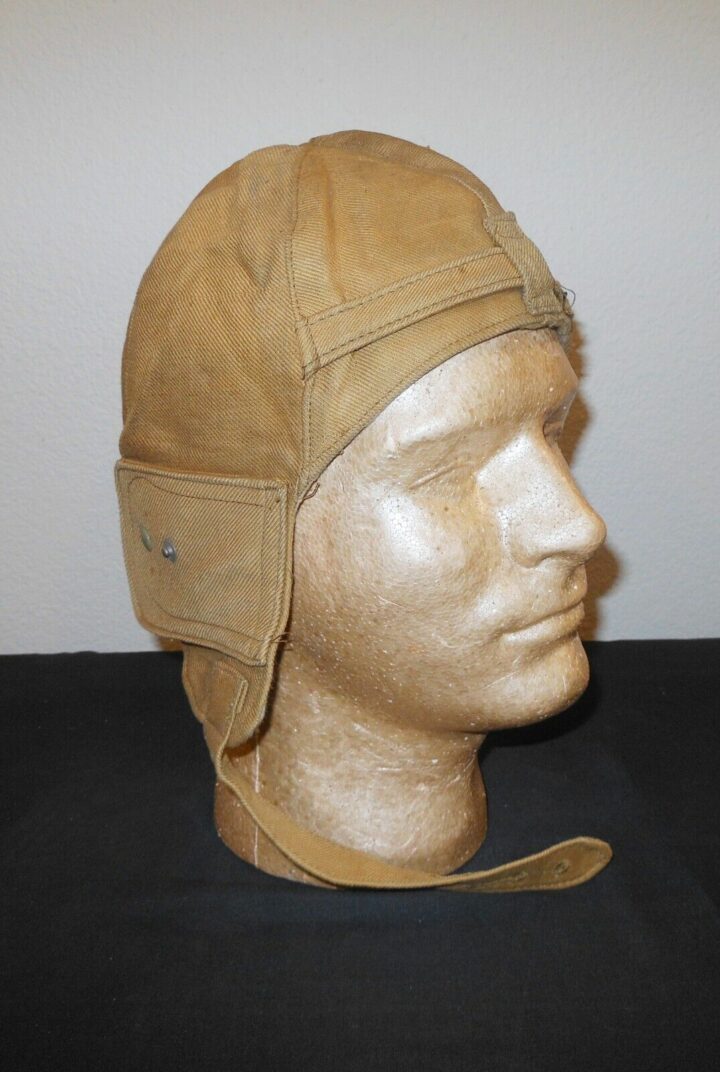 WW II British Royal Air Force - PILOT CADET / TRANINING CLOTH FLIGHT HELMET NICE - Image 3