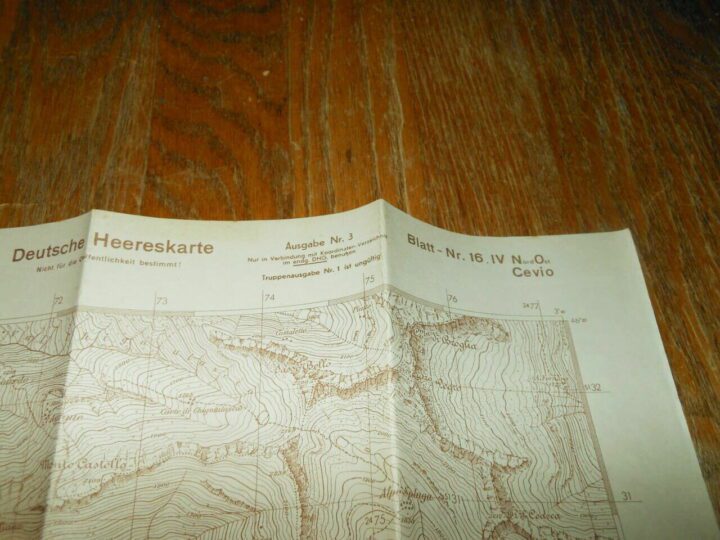 WW II German Army 1:25000 Landekarte - NAVIGATIONAL MAP - SWITZERLAND #2 - NICE! - Image 3