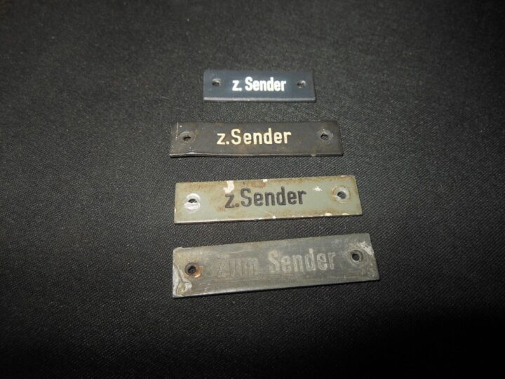 WW II German LW WH KM FuG Funkgerat - RADIO DATA PLATE SET #23 - TORN KWE PANZER - Image 3