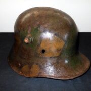 WW1 Imperial German Army - M1916 M1917 CAMOUFLAGED HELMET SHELL - VERY NICE! - Image 6
