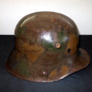 WW1 Imperial German Army - M1916 M1917 CAMOUFLAGED HELMET SHELL - VERY NICE! - Image 7