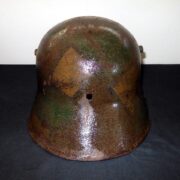 WW1 Imperial German Army - M1916 M1917 CAMOUFLAGED HELMET SHELL - VERY NICE! - Image 8