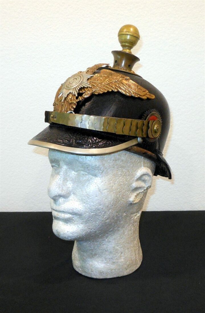 WW1 Imperial Prussian Army Pickelhaube M1891 - OFFICER GARDE HELMET - RARE! - Image 3