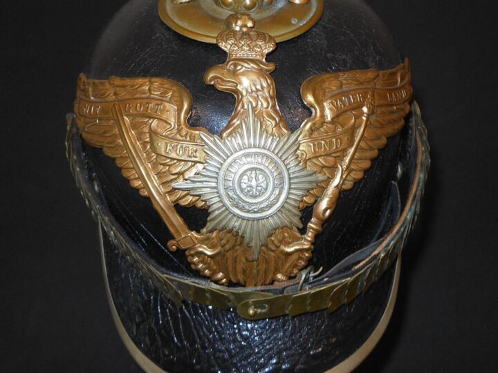 WW1 Imperial Prussian Army Pickelhaube M1891 - OFFICER GARDE HELMET - RARE! - Image 5