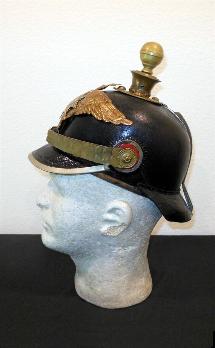 WW1 Imperial Prussian Army Pickelhaube M1891 - OFFICER GARDE HELMET - RARE! - Image 7