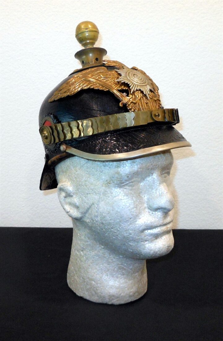 WW1 Imperial Prussian Army Pickelhaube M1891 - OFFICER GARDE HELMET - RARE!