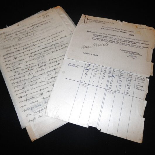 WW2 German Kriegsmarine Hafenunterlagen – NAVAL HARBOR DOCUMENTS – 1943–45