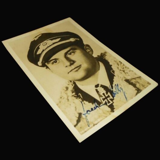 WW2 German Luftwaffe Autograph - OBERST JOACHIM HELBIG - WARTIME SIGNED - NICE!