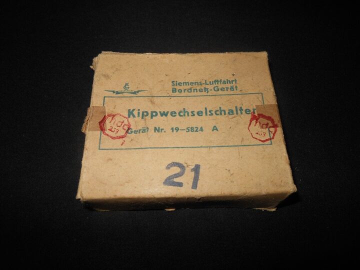 WW2 German Luftwaffe Kippwechselschalter - RADIO / AFN2 SWITCH - Me109 - BOXED! - Image 9