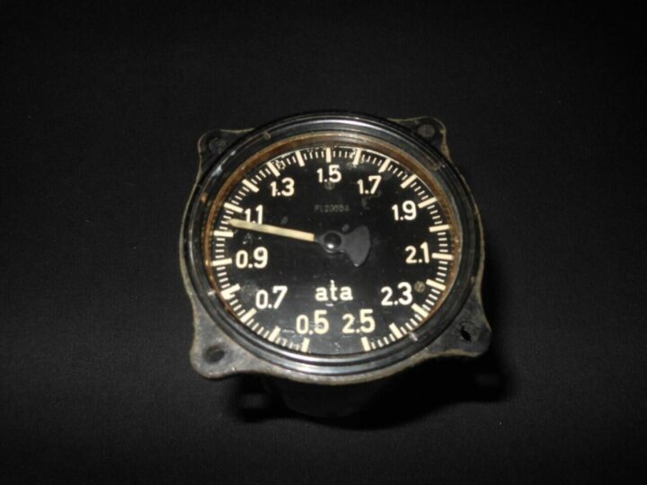 WW2 German Luftwaffe Ladedruckmesser - MANIFOLD PRESSURE GAUGE - Fw190 D-9 - Image 3