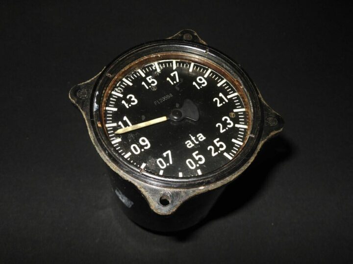 WW2 German Luftwaffe Ladedruckmesser - MANIFOLD PRESSURE GAUGE - Fw190 D-9