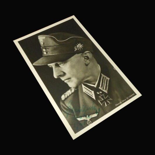 WW2 German Wehrmacht Gebirgsjager - GEN. LT. MAX SCHRANK - WARTIME SIGNED - NICE