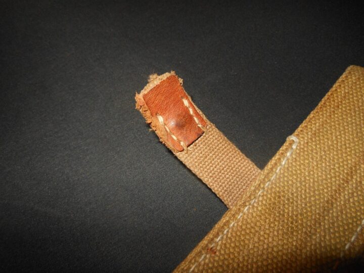 WW2 German Wehrmacht K98 - TROPICAL TAN CANVAS BAYONET FROG - LATE-WAR - SUPERB! - Image 6
