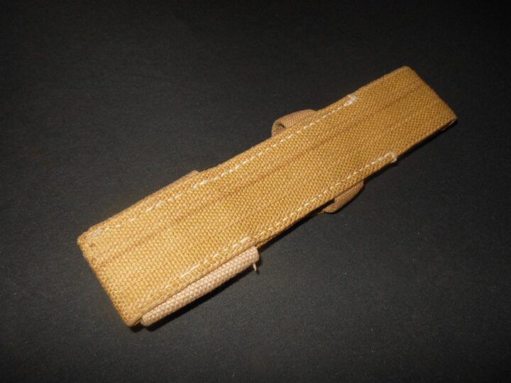 WW2 German Wehrmacht K98 - TROPICAL TAN CANVAS BAYONET FROG - LATE-WAR - SUPERB! - Image 8