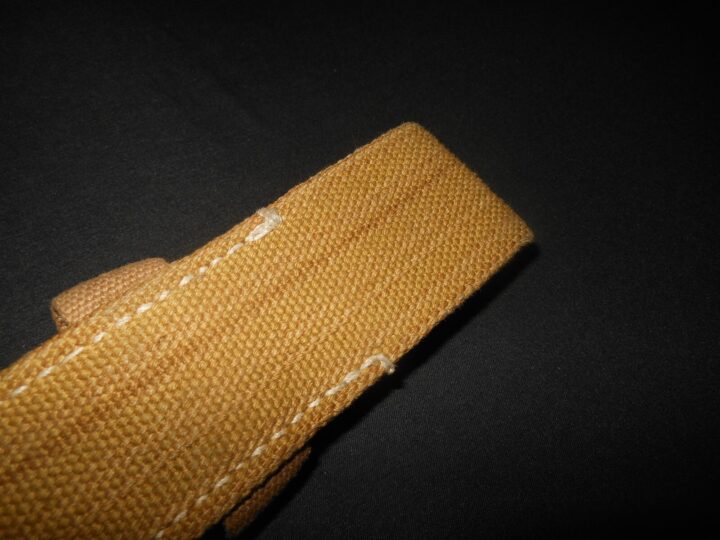 WW2 German Wehrmacht K98 - TROPICAL TAN CANVAS BAYONET FROG - LATE-WAR - SUPERB! - Image 9