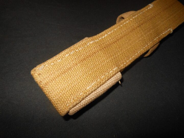WW2 German Wehrmacht K98 - TROPICAL TAN CANVAS BAYONET FROG - LATE-WAR - SUPERB! - Image 10