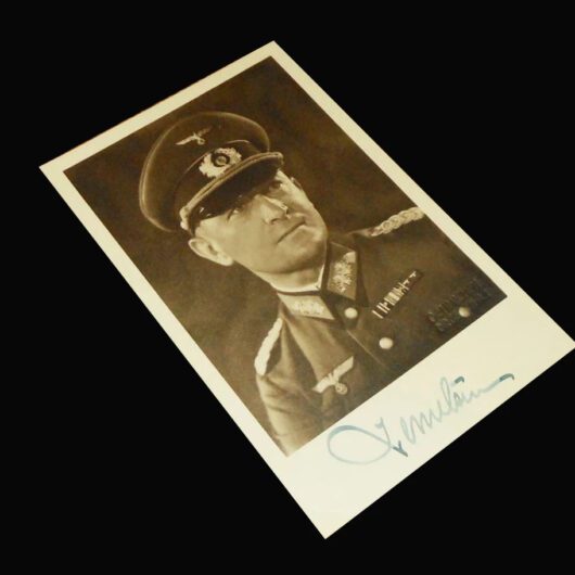 WW2 German Wehrmacht Panzer - GENERAL JOACHIM LEMELSEN - WARTIME SIGNATURE