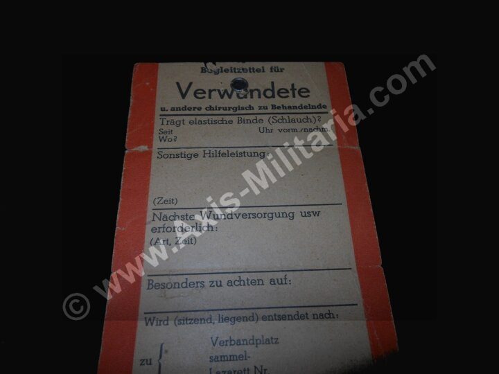 WW2 German Wehrmacht Verwundete - WOUNDED / INJURY MEDICAL TAG - VERY NICE! - Image 7